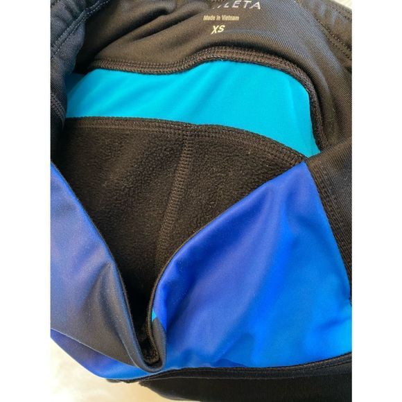 Athleta Magnet Power Lift Tight Compression Pants Blue Black Reflective XS - Picture 5 of 14